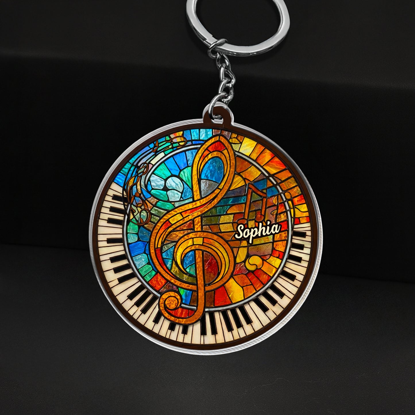 A Symphony Of Colors Music G Clef And Piano Keys