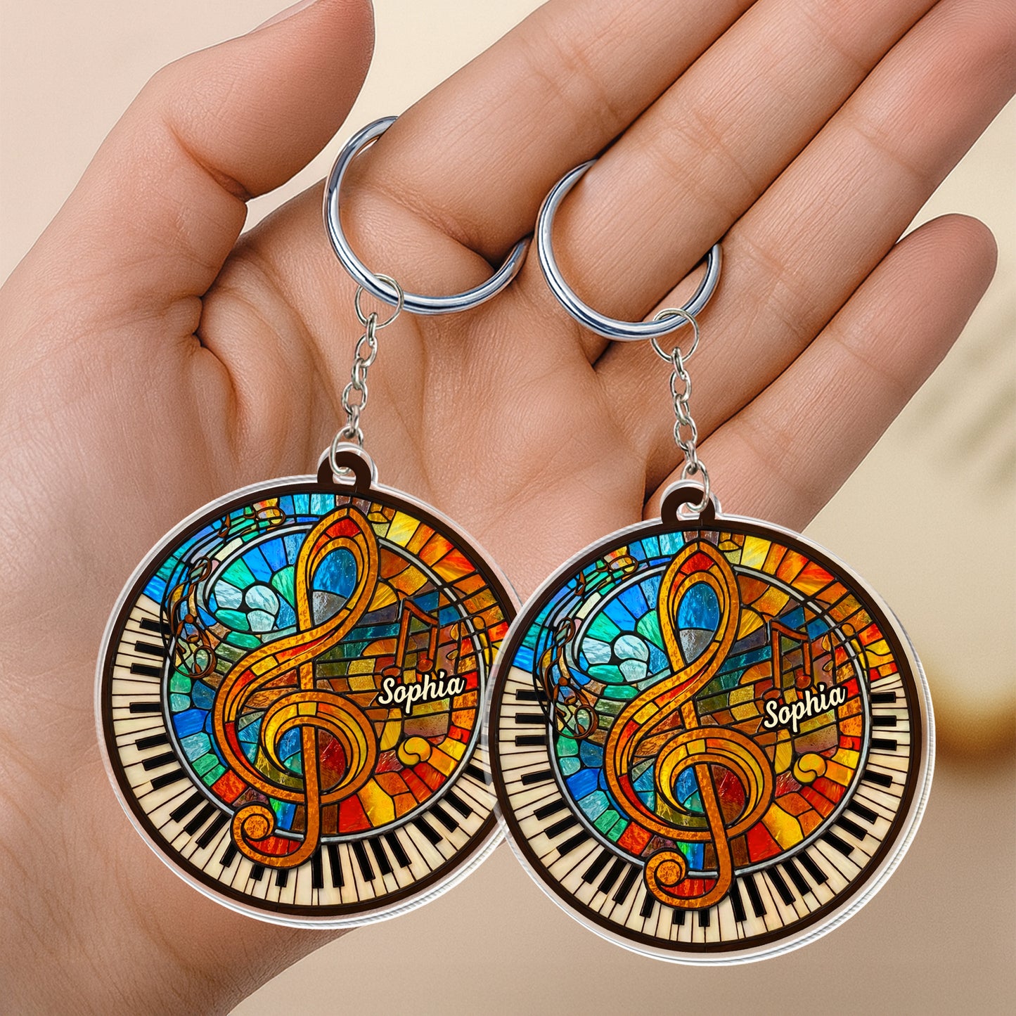 A Symphony Of Colors Music G Clef And Piano Keys