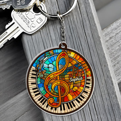 A Symphony Of Colors Music G Clef And Piano Keys
