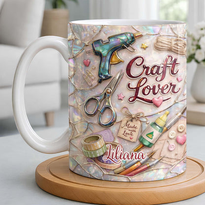 Craft Lover, Made With Love, Glue Gun And Scissors