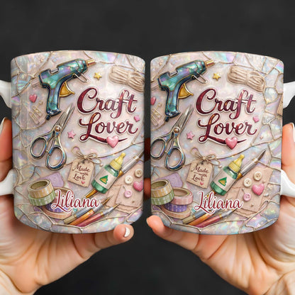 Craft Lover, Made With Love, Glue Gun And Scissors