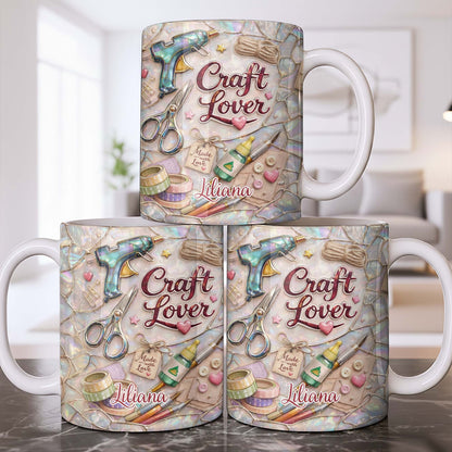 Craft Lover, Made With Love, Glue Gun And Scissors