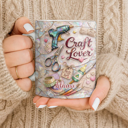 Craft Lover, Made With Love, Glue Gun And Scissors