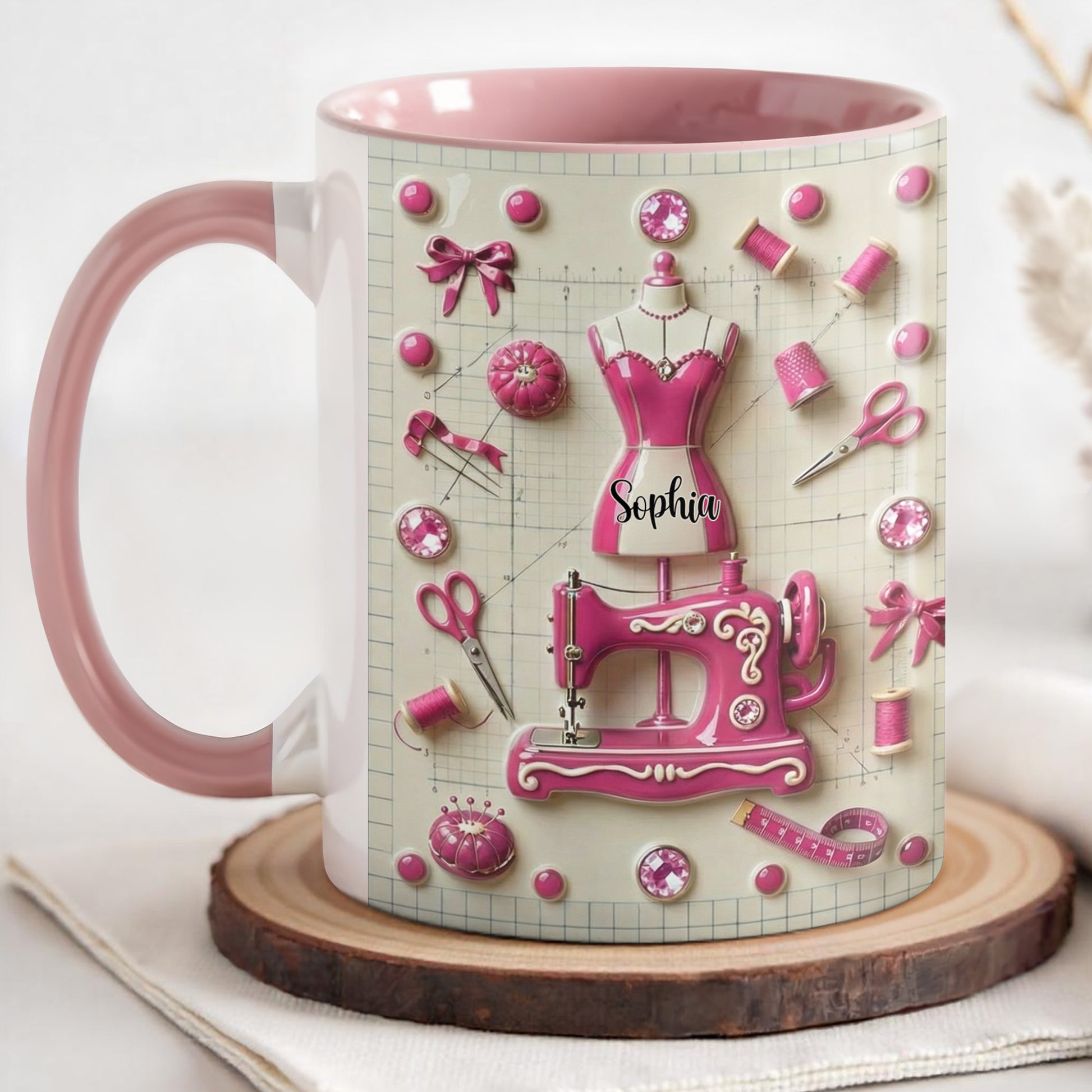Personalized Sewing and Design Theme Mug