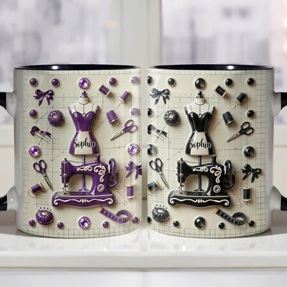 Personalized Sewing and Design Theme Mug