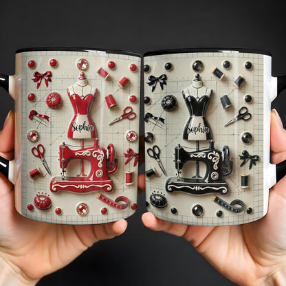 Personalized Sewing and Design Theme Mug