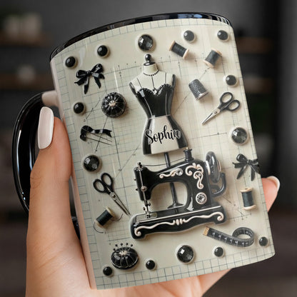 Personalized Sewing and Design Theme Mug