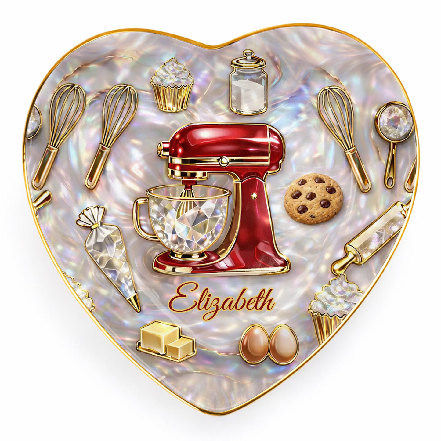 Baking With Love And Sparkle Stand Mixer And Cupcake