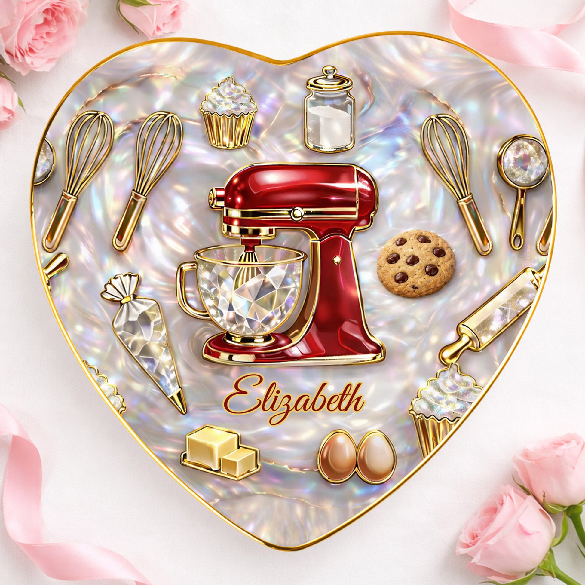 Baking With Love And Sparkle Stand Mixer And Cupcake