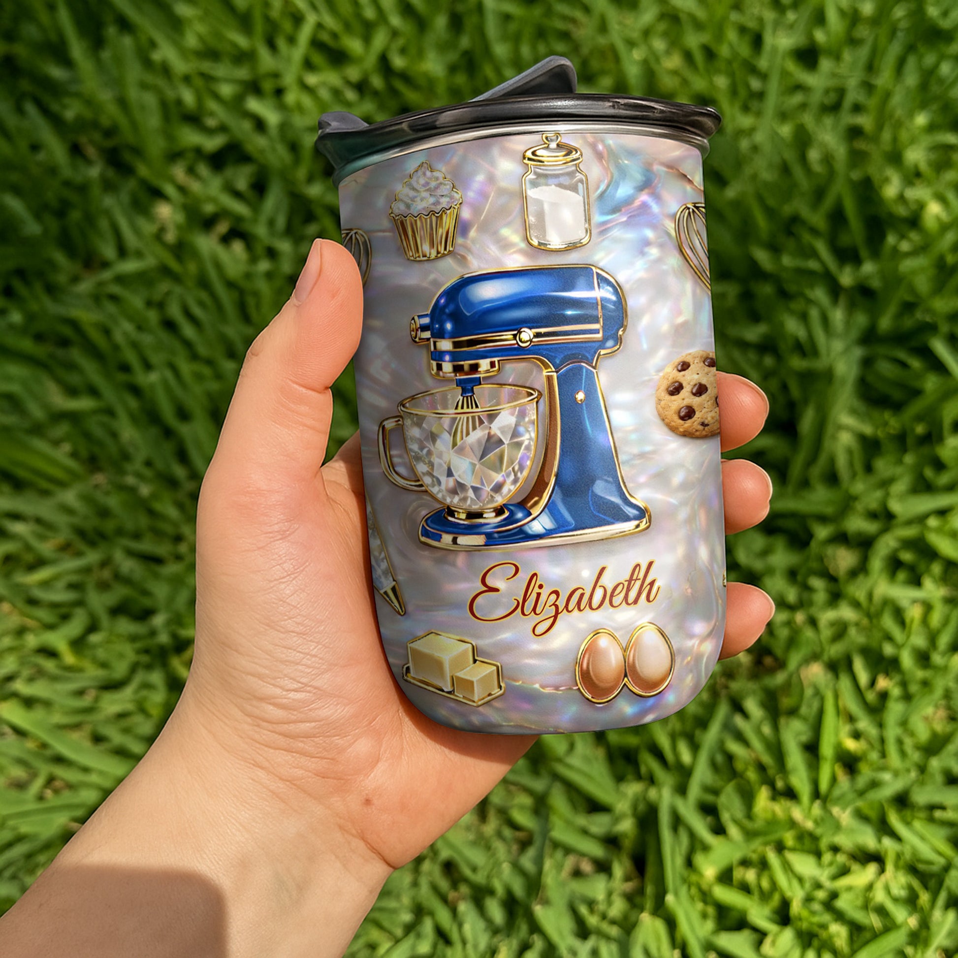 Baking Is A Work Of Heart Stand Mixer And Cupcake