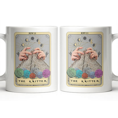 The Knitter Tarot Card Style With Yarn Balls