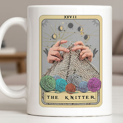 The Knitter Tarot Card Style With Yarn Balls