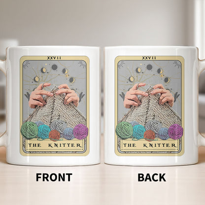 The Knitter Tarot Card Style With Yarn Balls