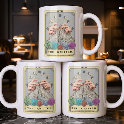 The Knitter Tarot Card Style With Yarn Balls