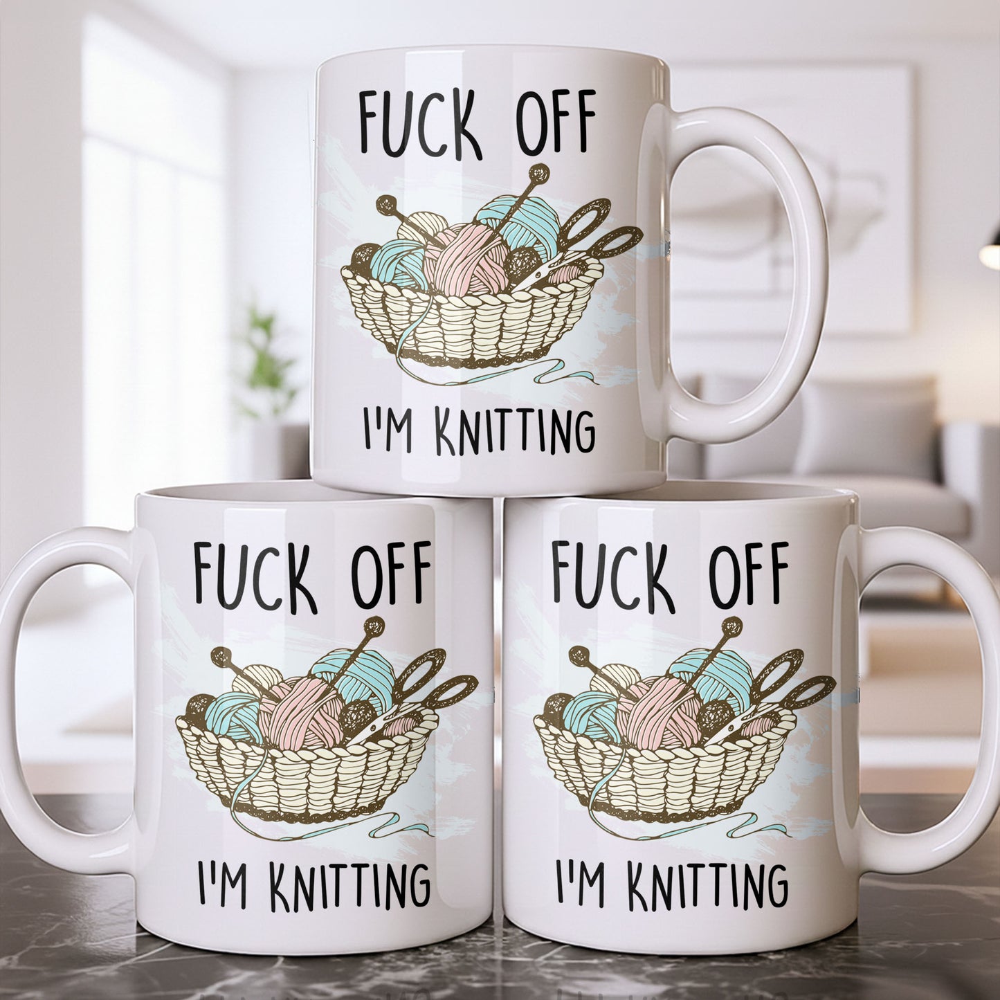 Eff Off, I'm Knitting, Fun Illustrated Design