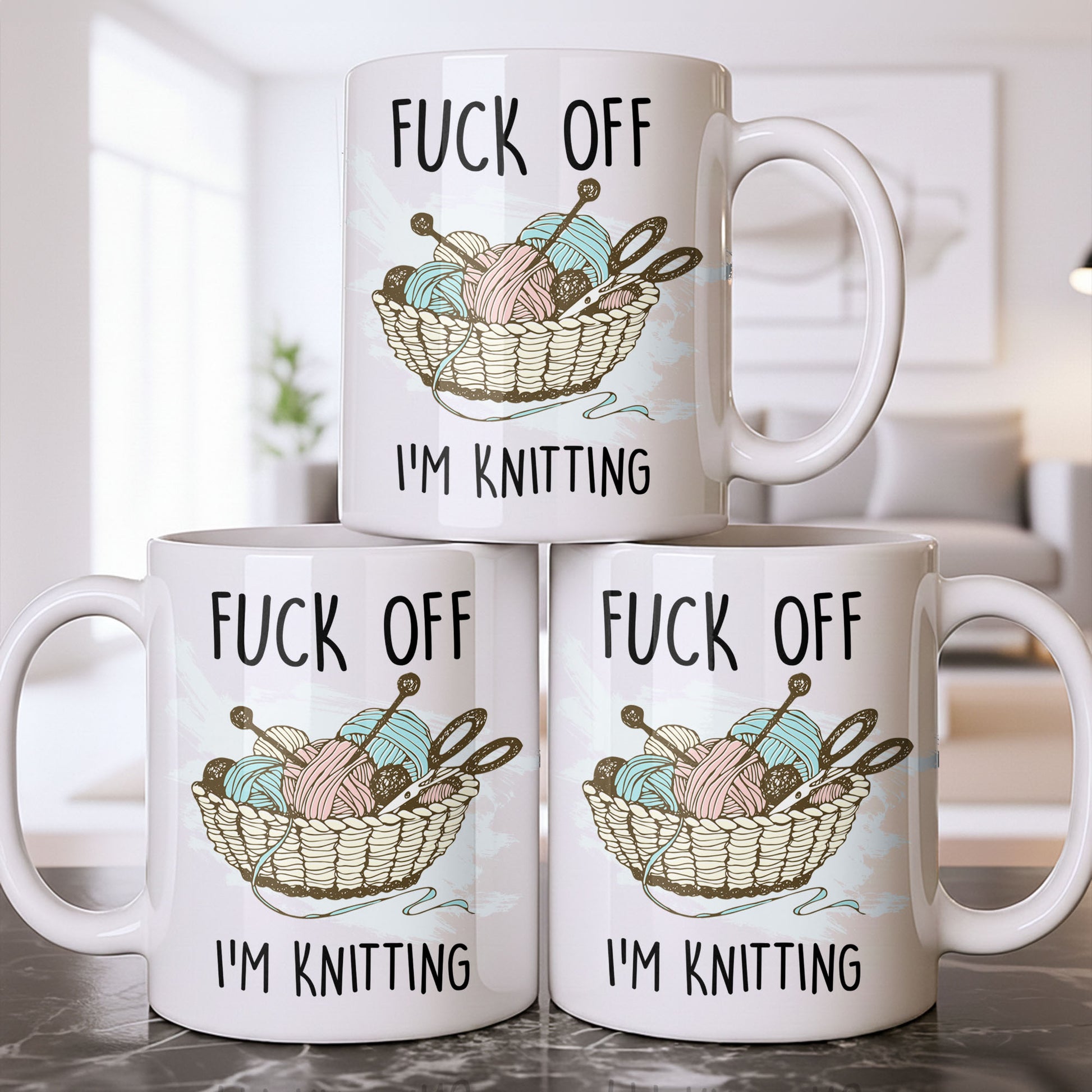 Eff Off, I'm Knitting, Fun Illustrated Design