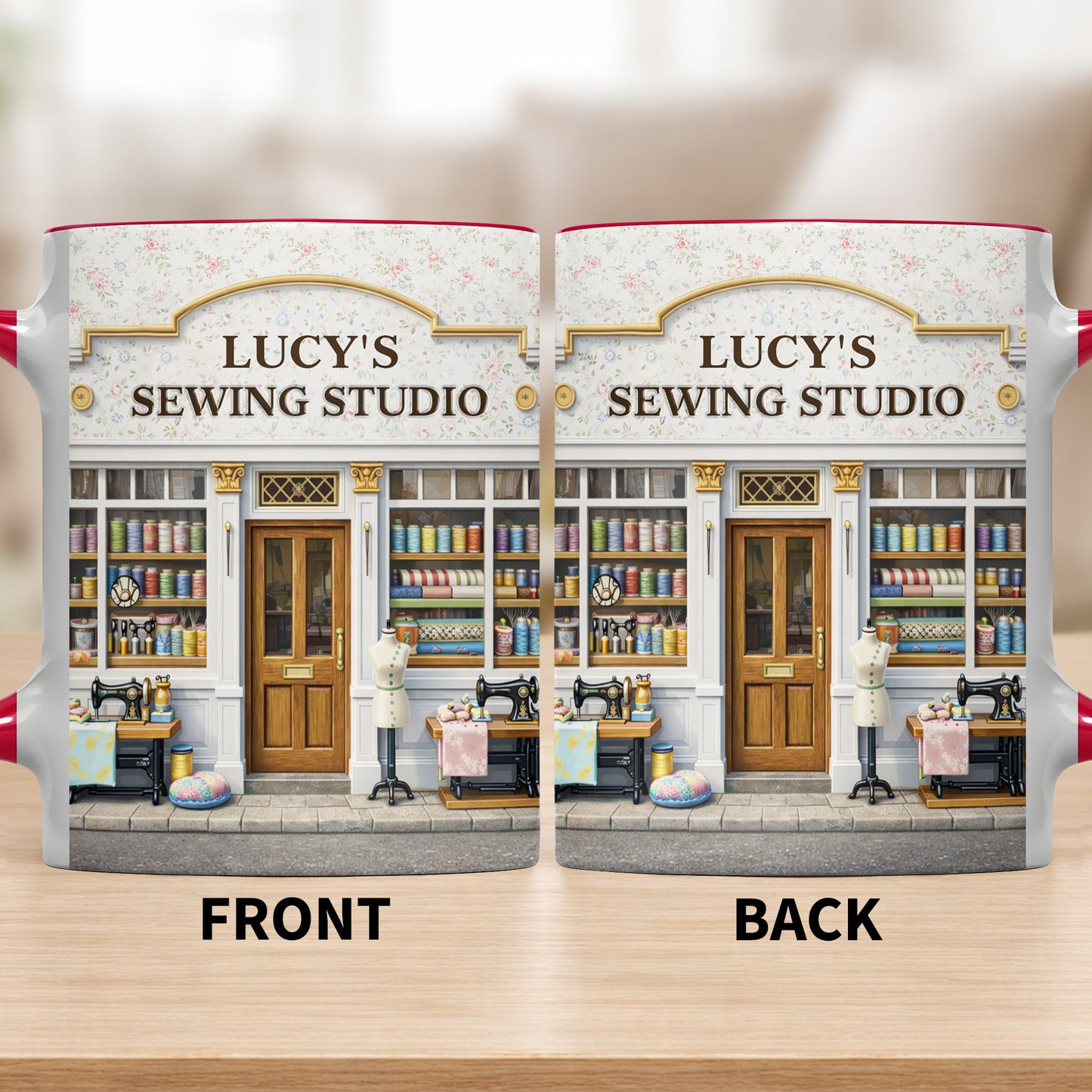 Lucy's Sewing Studio Custom Accent Mug