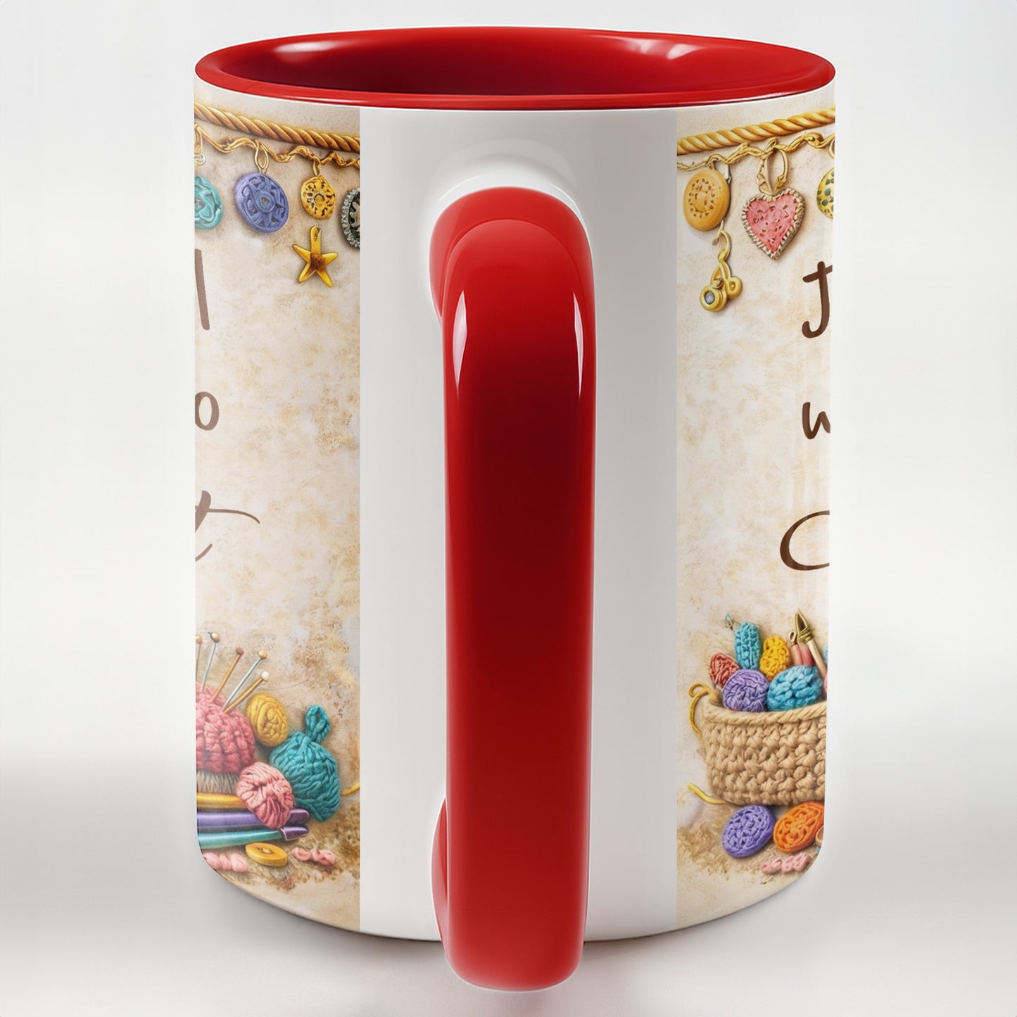 Just A Girl Who Loves To Crochet With Colorful Yarns And Buttons