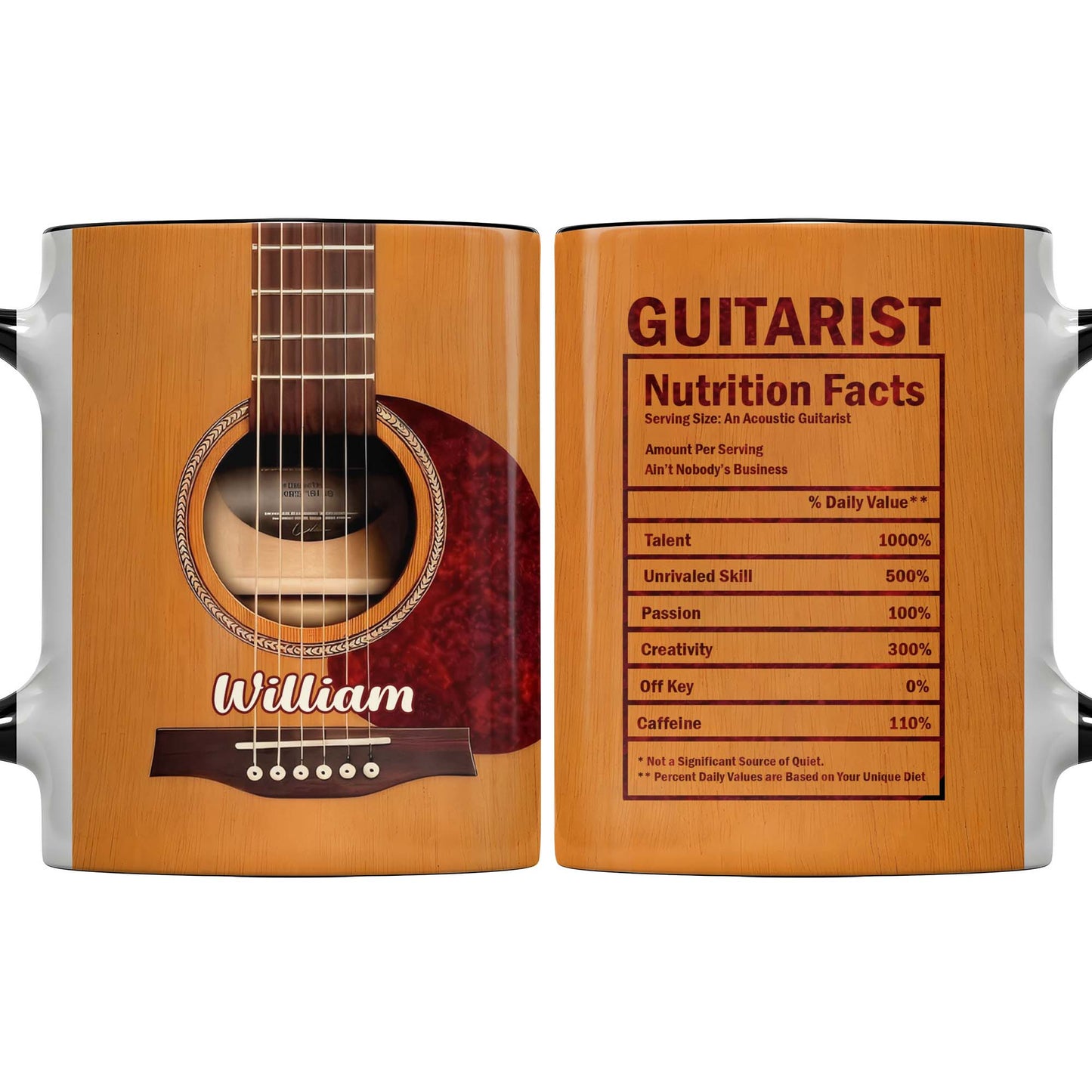 Guitarist Nutrition Facts With Acoustic Guitar For Musicians