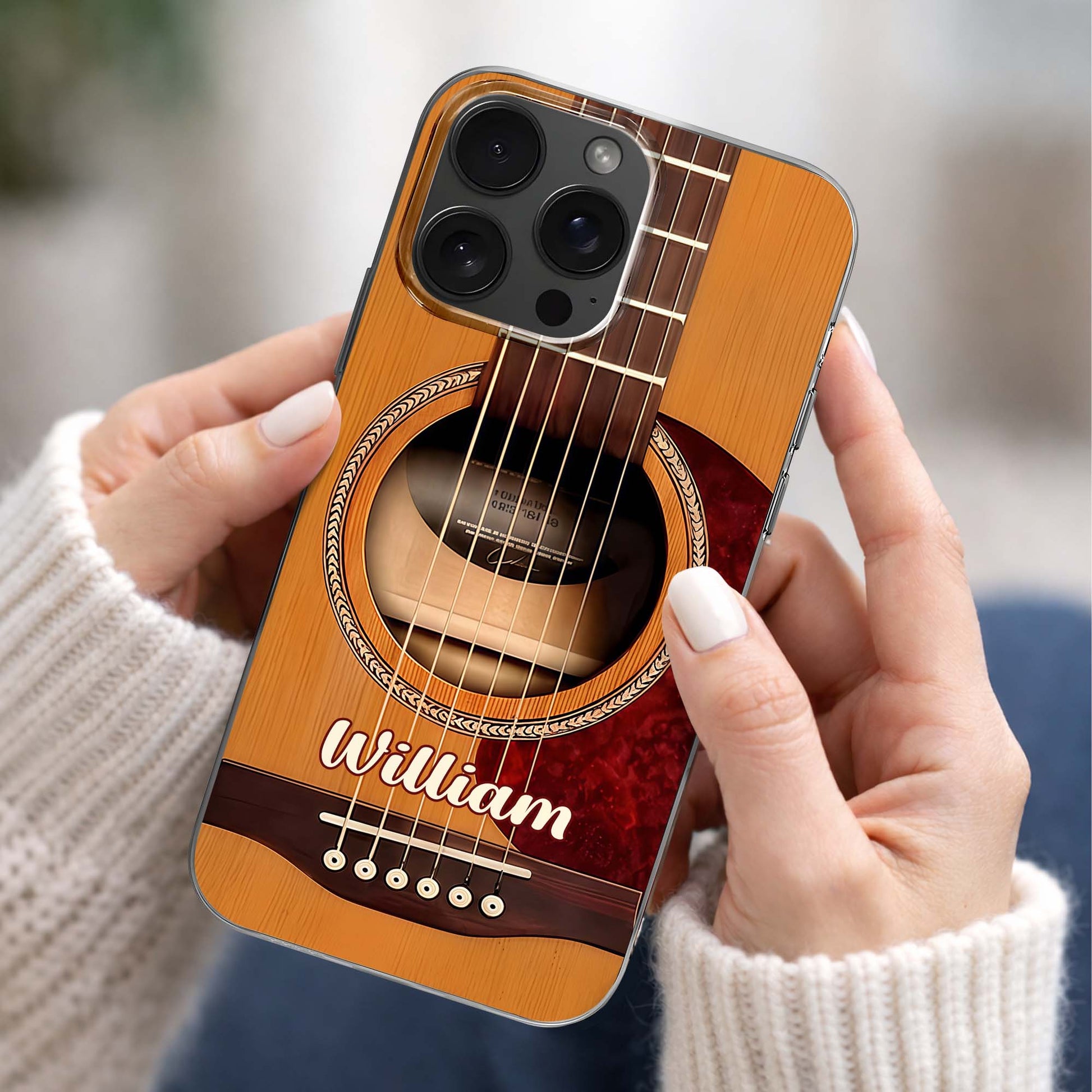 Strumming Through Life Personalized Acoustic Guitar Strings Design