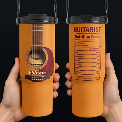 Guitarist Nutrition Facts Label Serving Size An Acoustic Guitarist