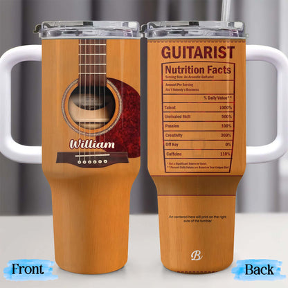 Guitarist Nutrition Facts Acoustic Guitar Musical Instrument