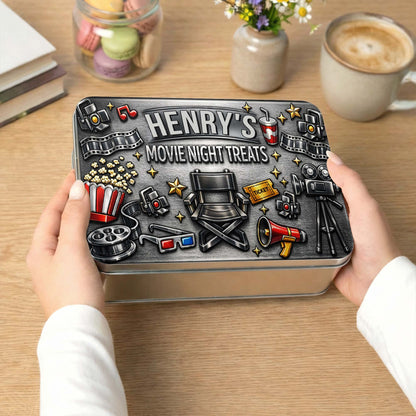 Movie Night Treats With Film Camera And Popcorn