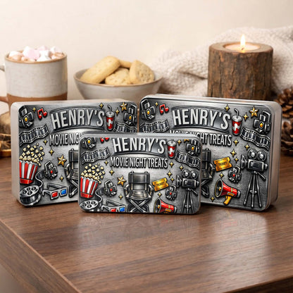 Movie Night Treats With Film Camera And Popcorn