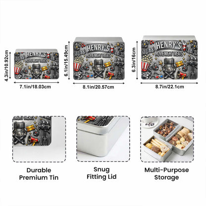 Movie Night Treats With Film Camera And Popcorn