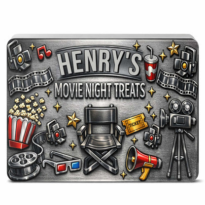 Movie Night Treats With Film Camera And Popcorn