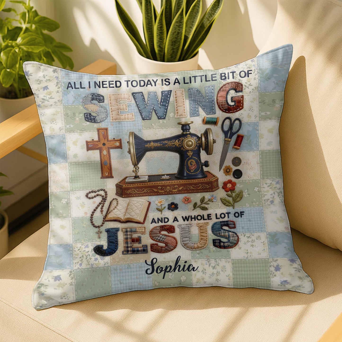 A Little Bit Of Sewing And A Whole Lot Of Jesus Pillow
