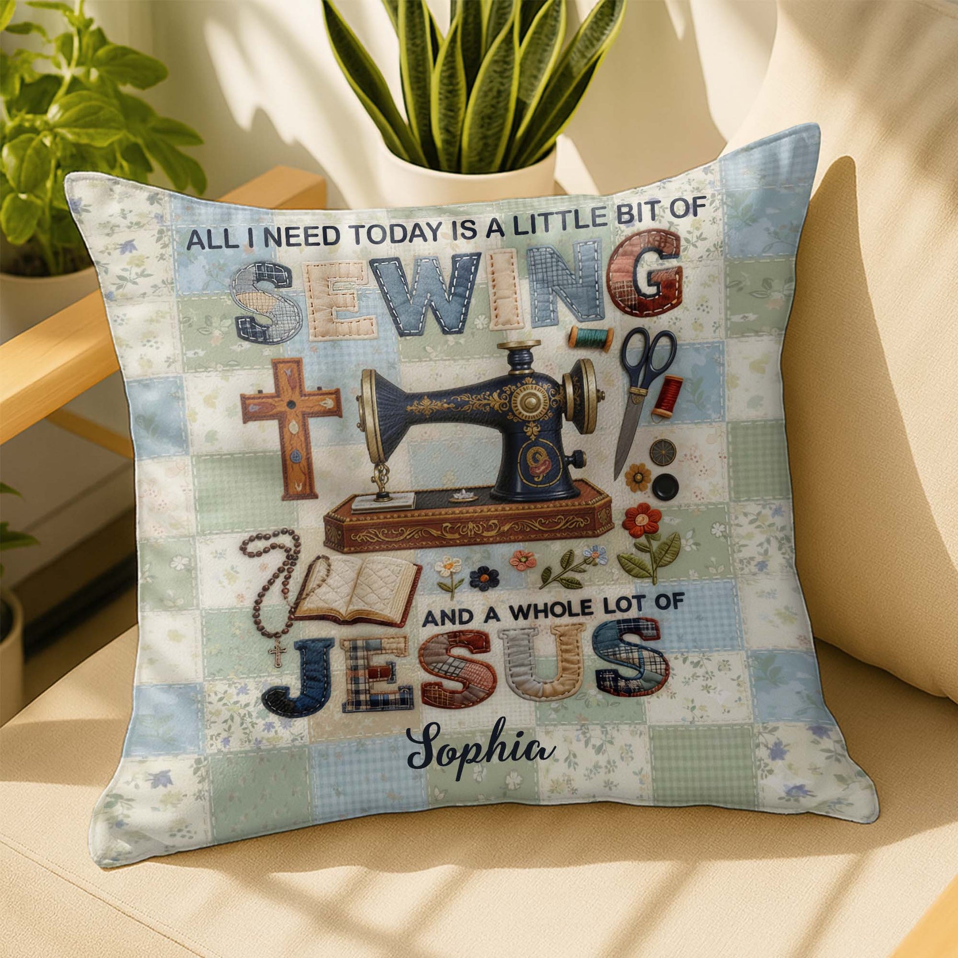 A Little Bit Of Sewing And A Whole Lot Of Jesus Pillow