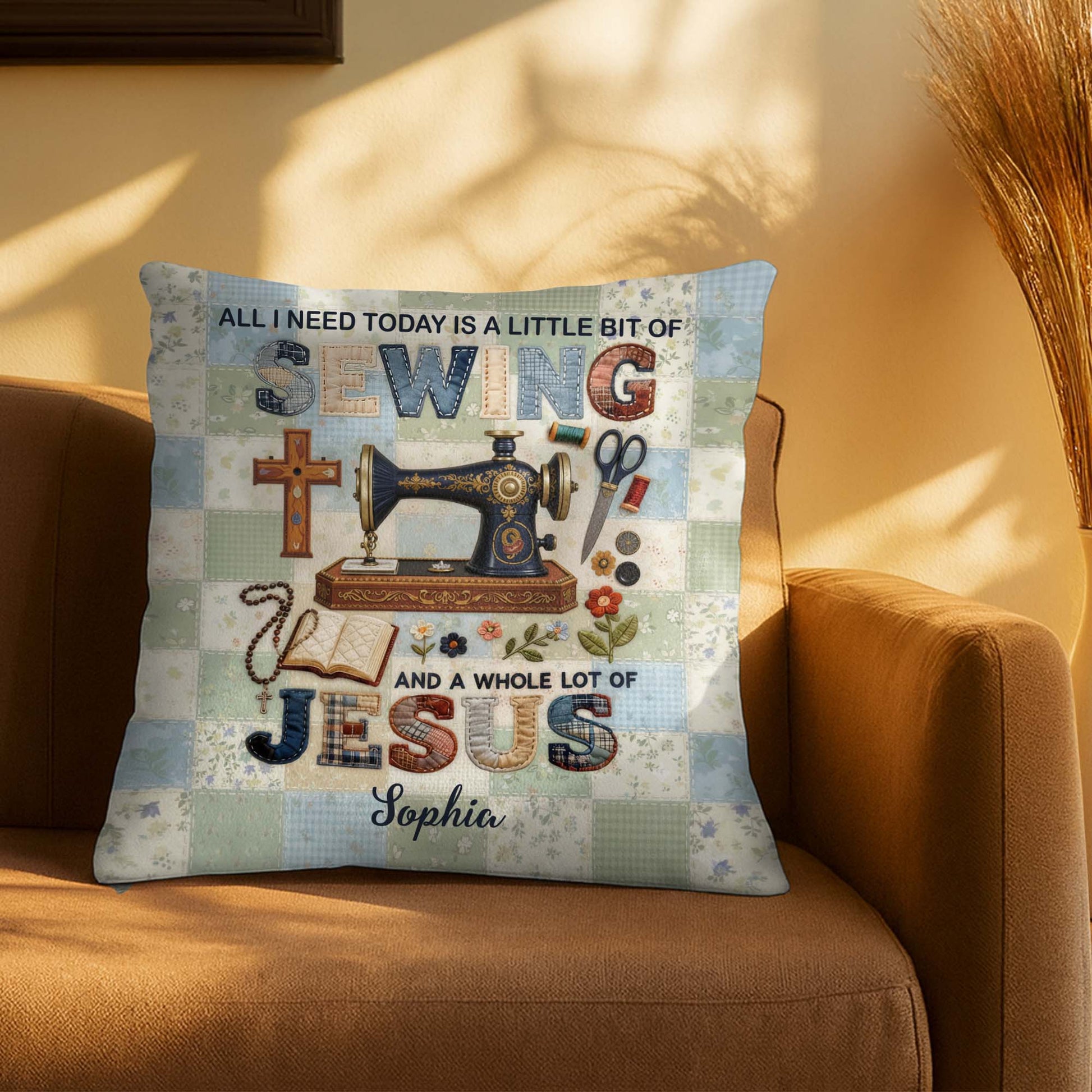 A Little Bit Of Sewing And A Whole Lot Of Jesus Pillow