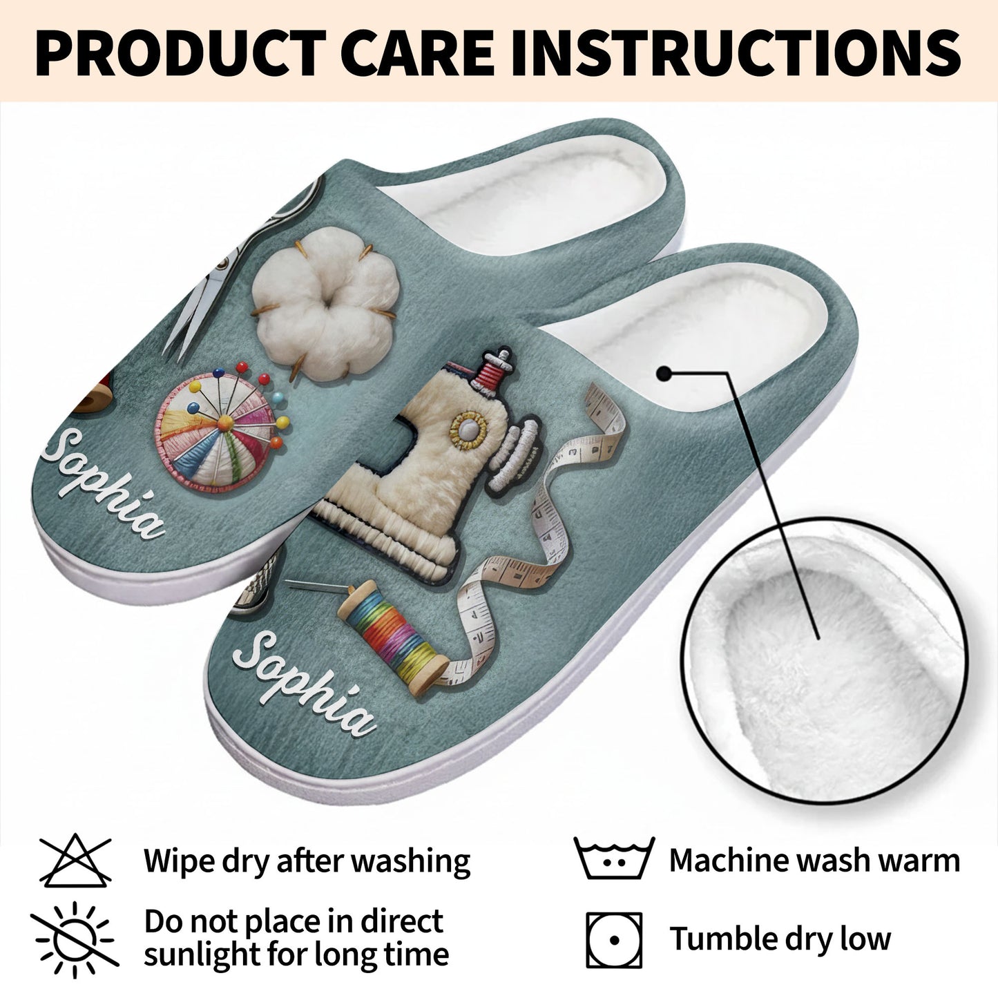 Customize With Your Name And Favorite Sewing Icons