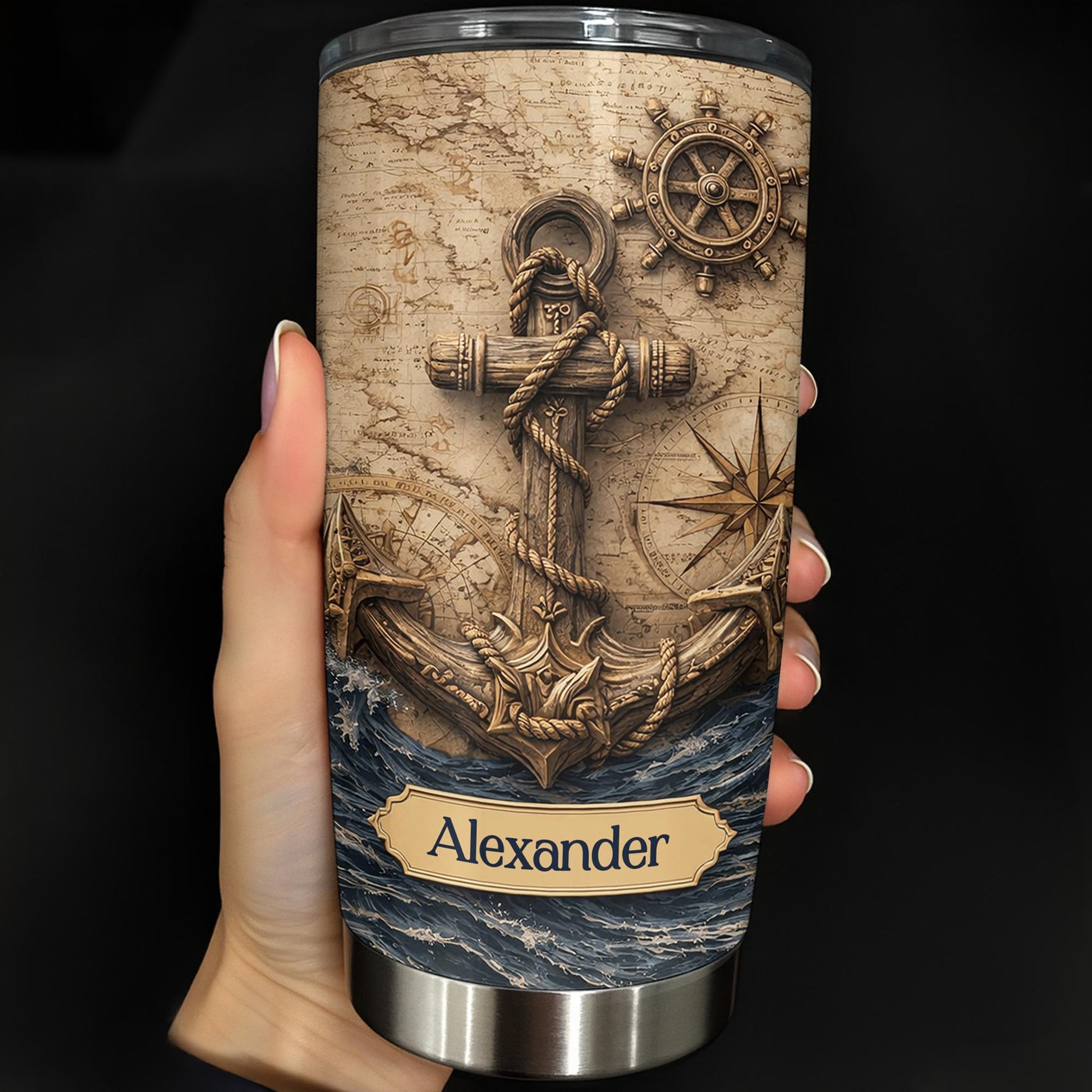 Sail The High Seas With Personal Style Anchor And Compass Design