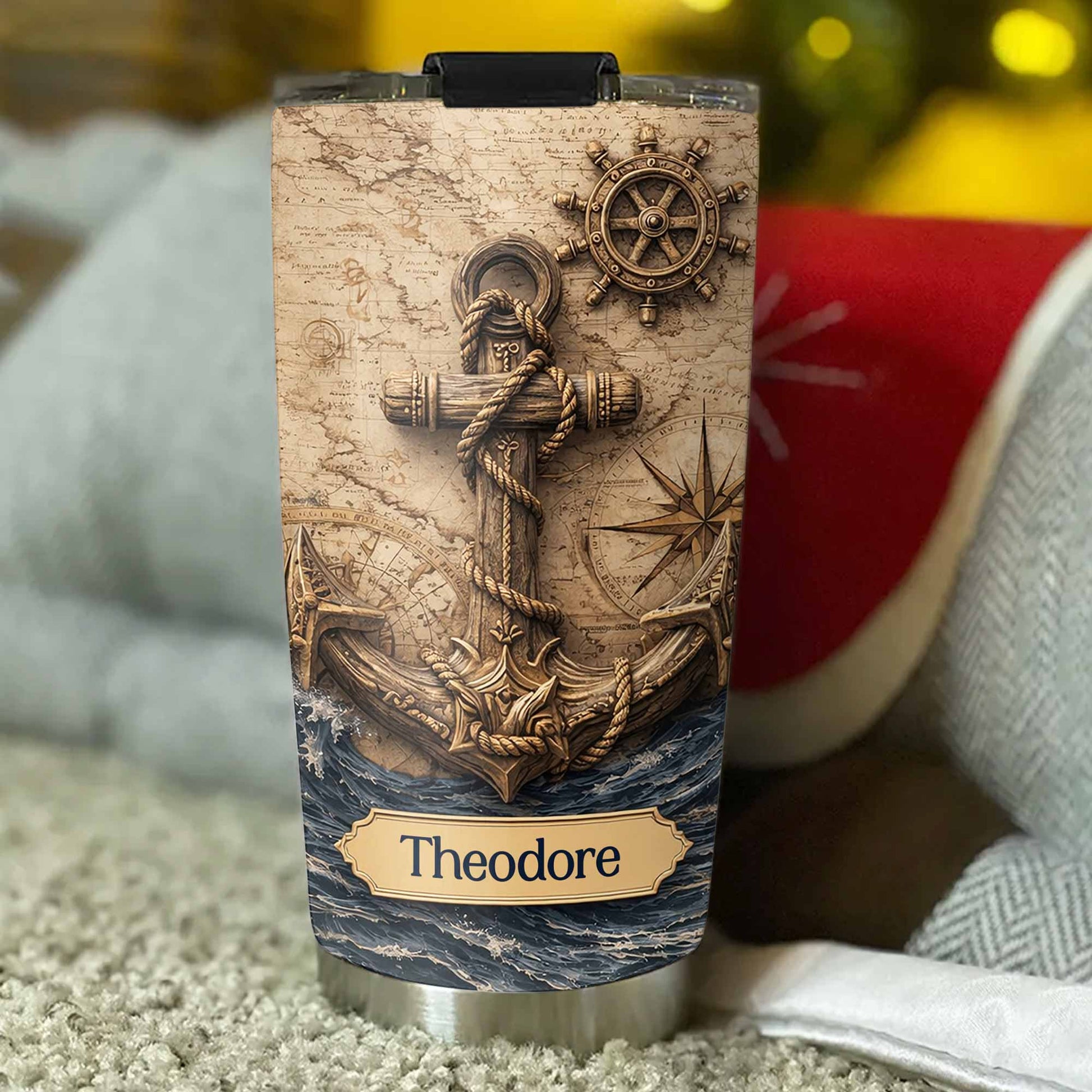 Sail The High Seas With Personal Style Anchor And Compass Design