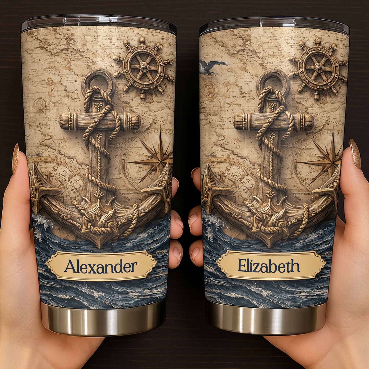 Sail The High Seas With Personal Style Anchor And Compass Design