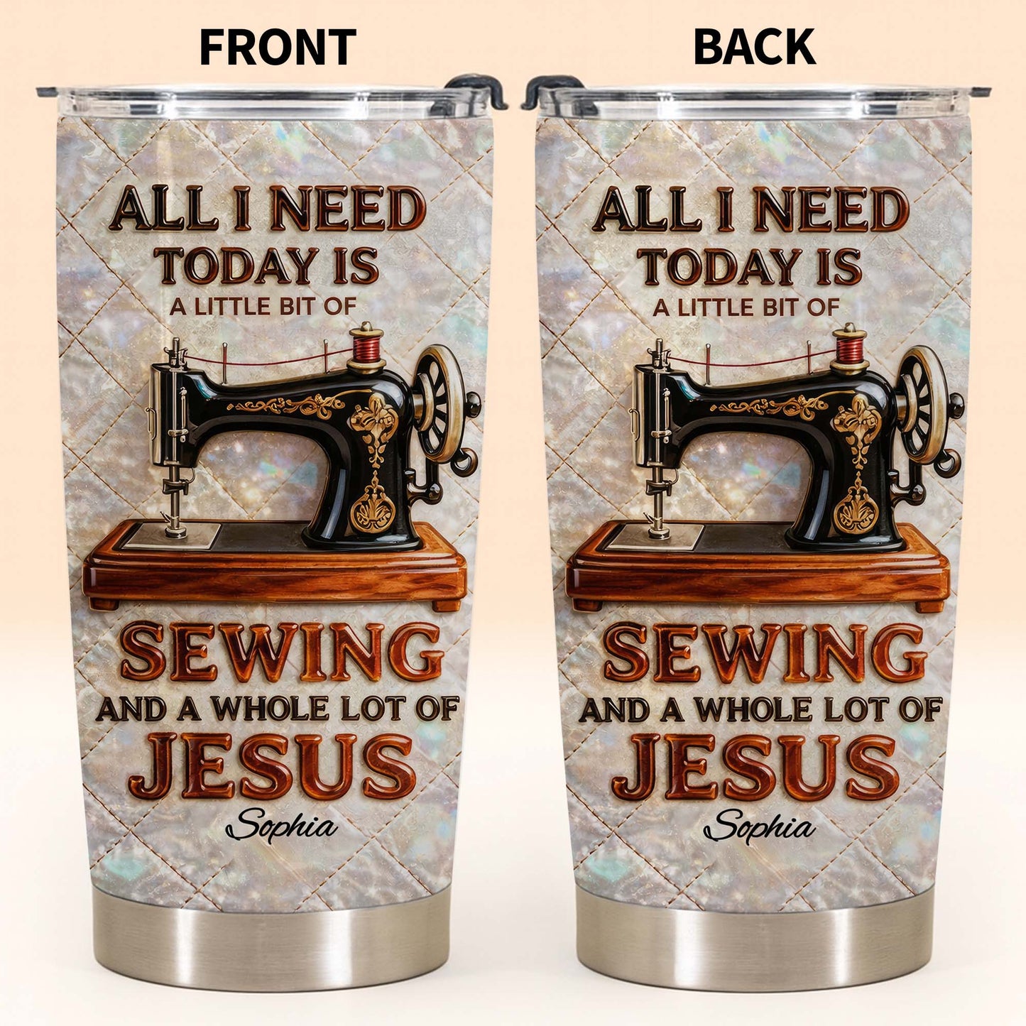 All I Need Today Is Sewing And Jesus Sewing Machine Design