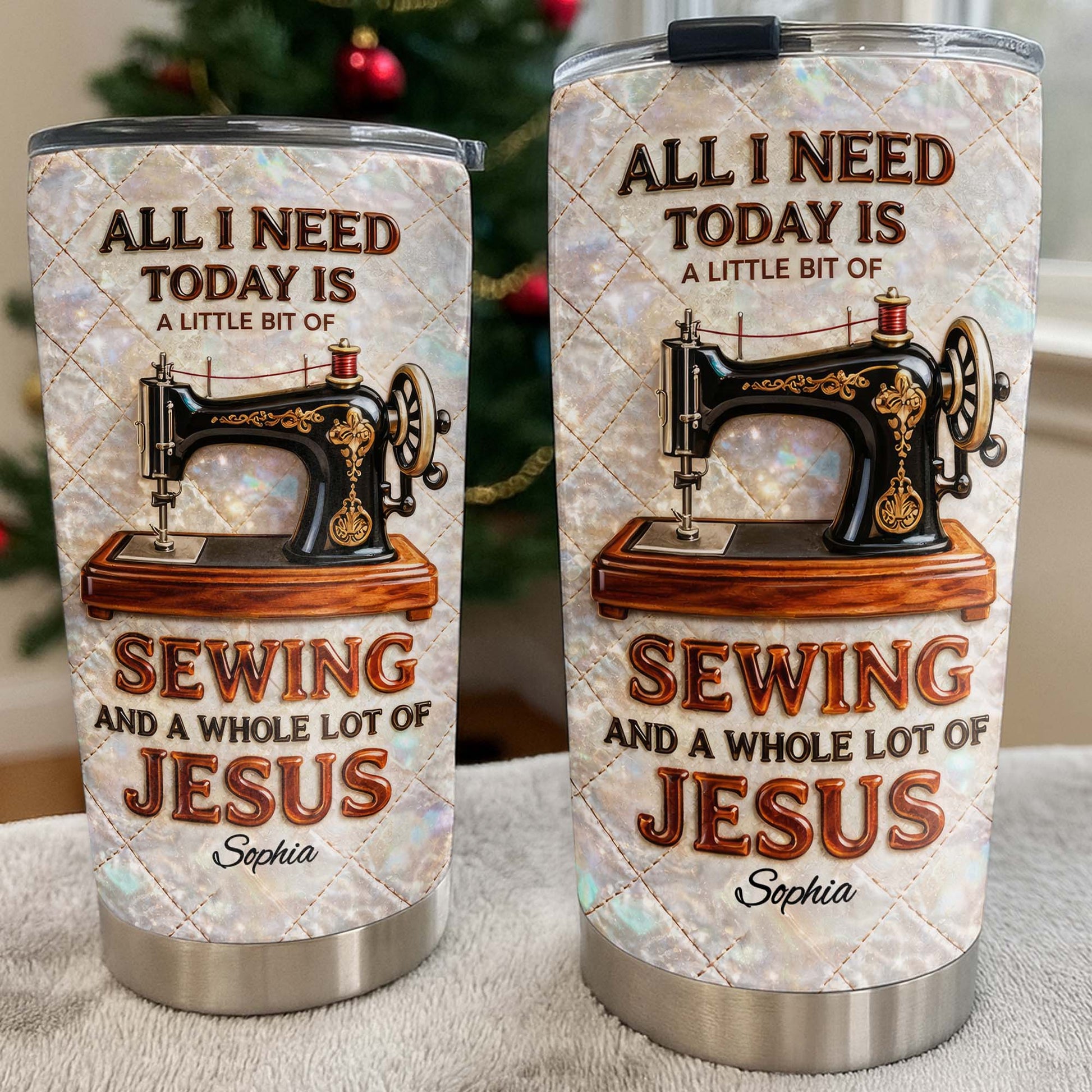 All I Need Today Is Sewing And Jesus Sewing Machine Design
