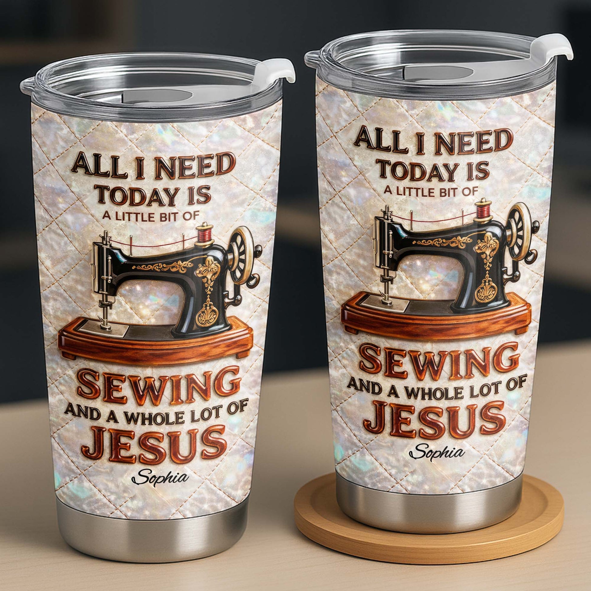 All I Need Today Is Sewing And Jesus Sewing Machine Design