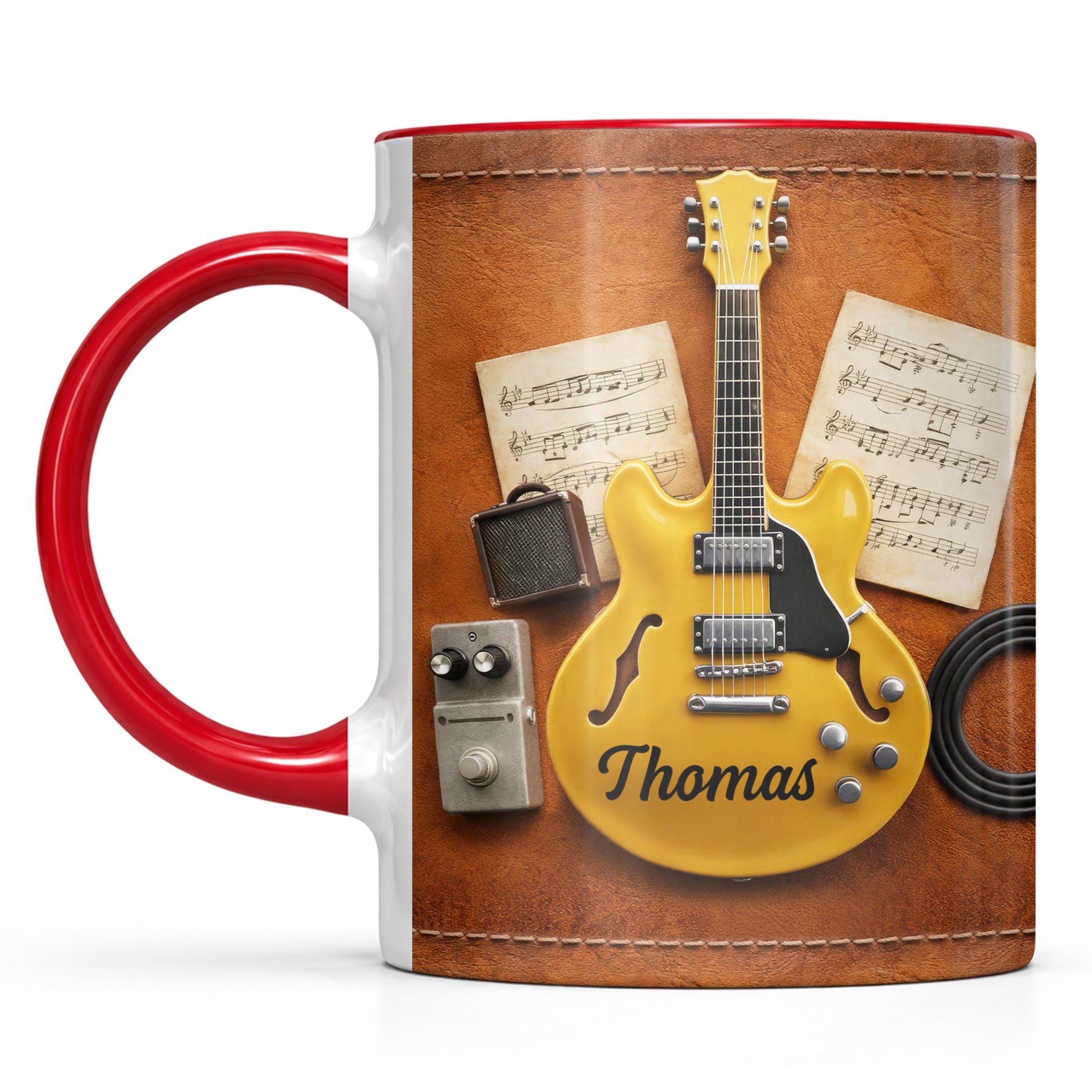 Guitar Lover with Music Notes