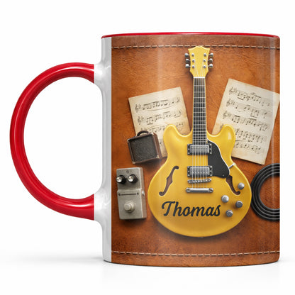 Guitar Lover with Music Notes