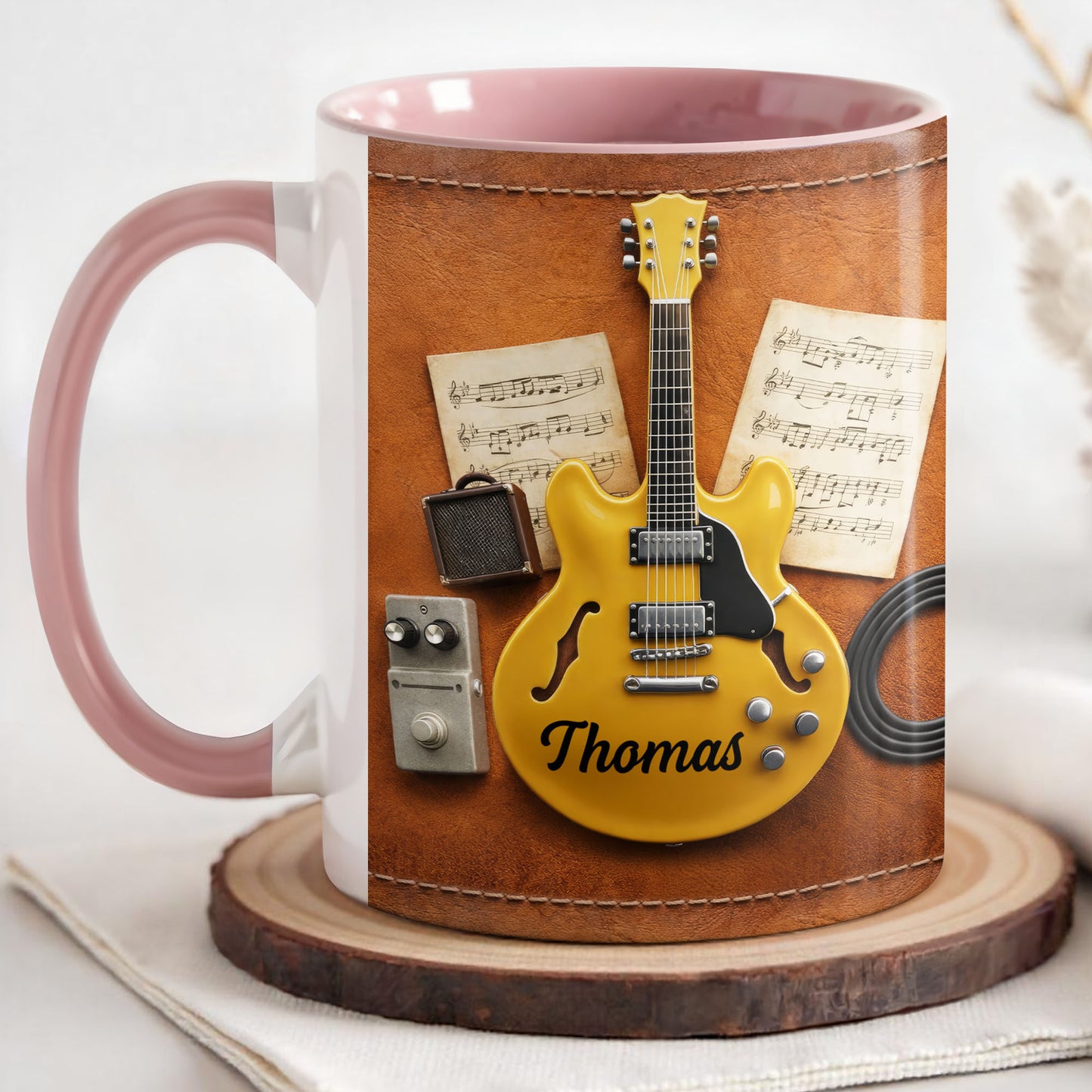 Guitar Lover with Music Notes