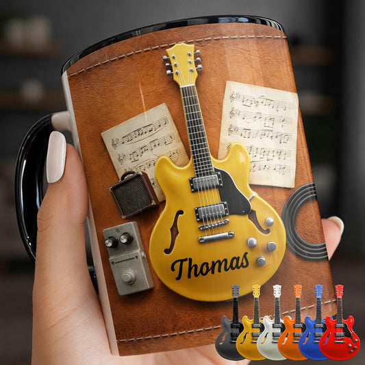 Guitar Lover with Music Notes