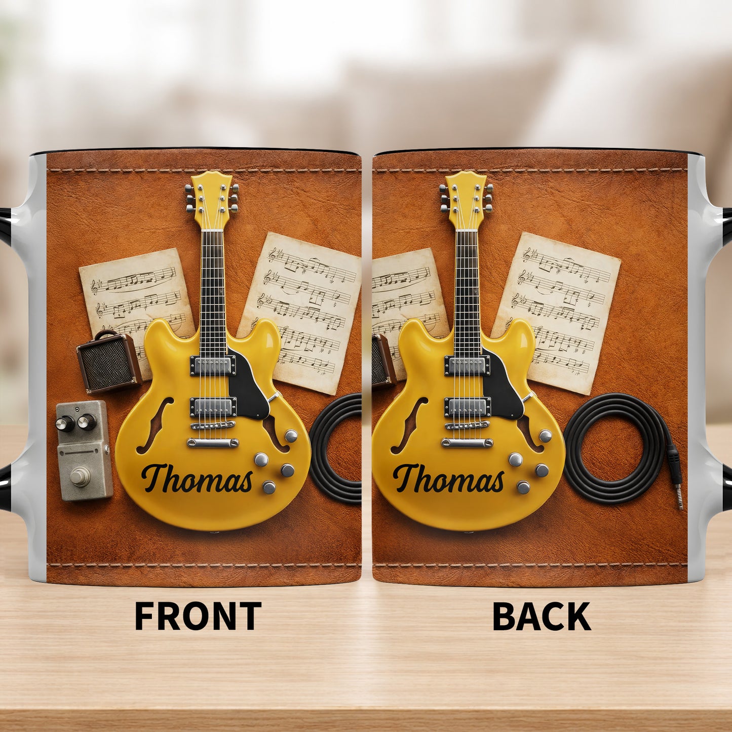 Guitar Lover with Music Notes