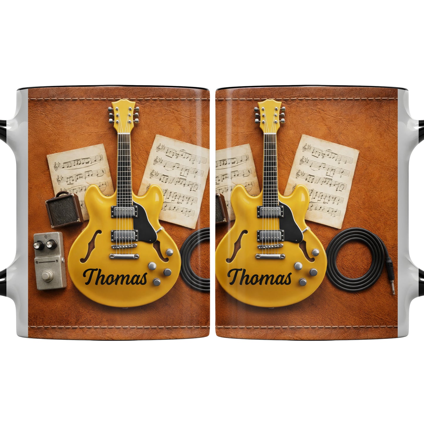 Guitar Lover with Music Notes