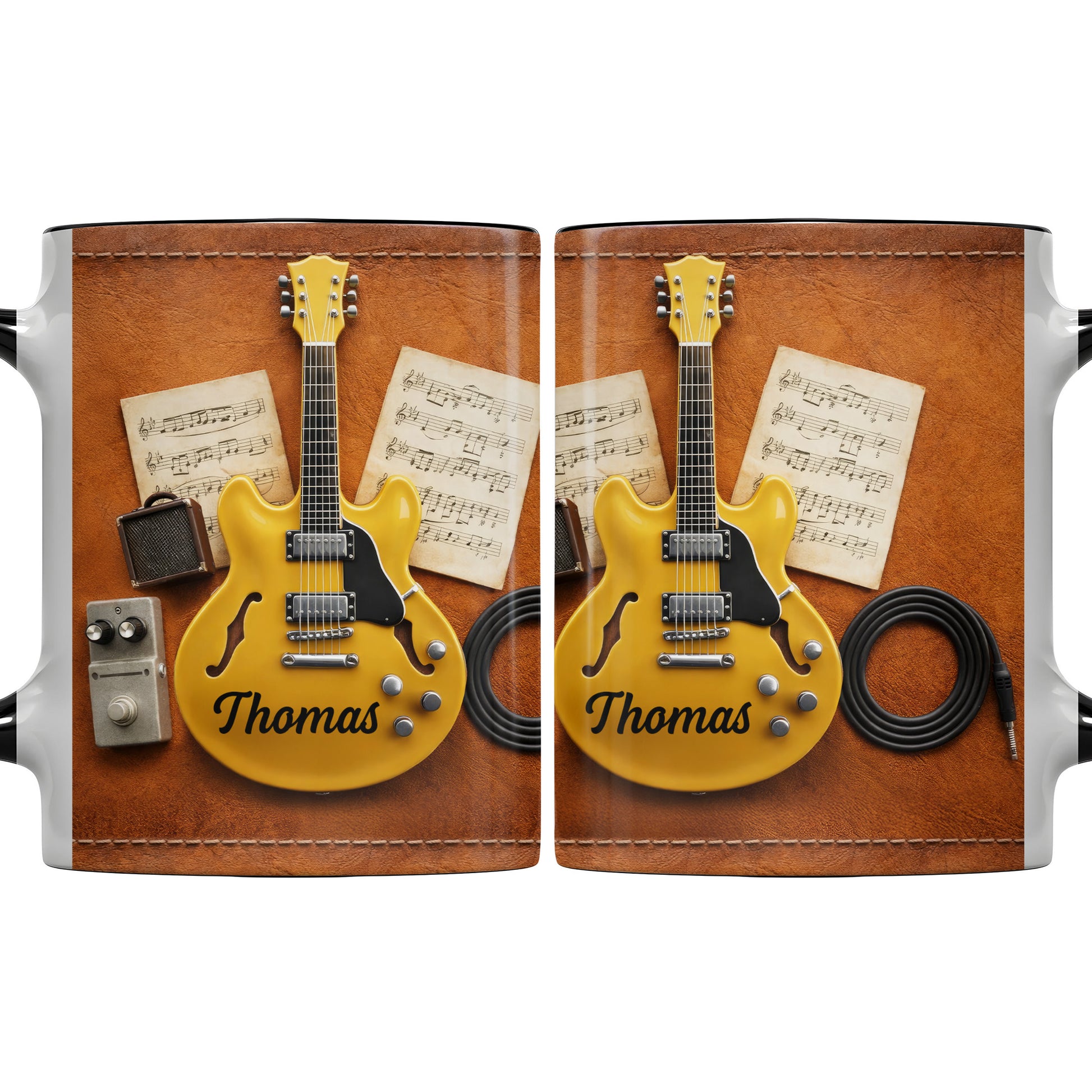 Guitar Lover with Music Notes