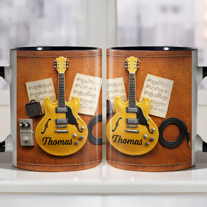 Guitar Lover with Music Notes