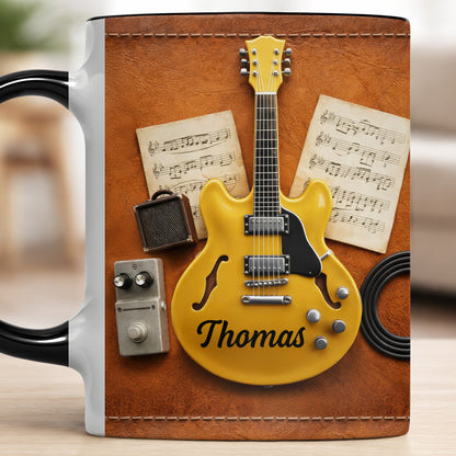 Guitar Lover with Music Notes