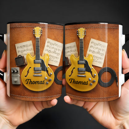 Guitar Lover with Music Notes